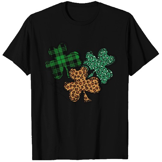 Leopard Shamrock T Shirts, St Patricks Day T Shirts, Leo