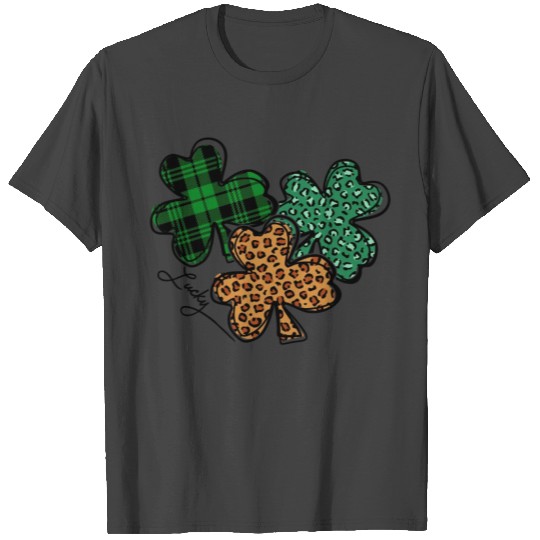Leopard Shamrock T Shirts, St Patricks Day T Shirts, Leo