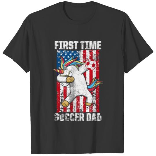 Mens New First Time Dad to Be Study Soccer Daddy T-shirt