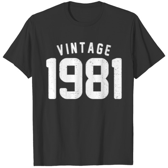 1981 Birthday Gift Cool Vintage 40th Birthday T-shirt