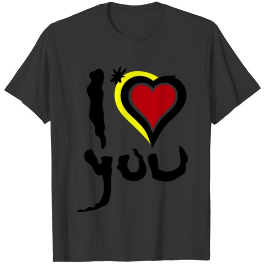 I Love You Abstract 3c T Shirts
