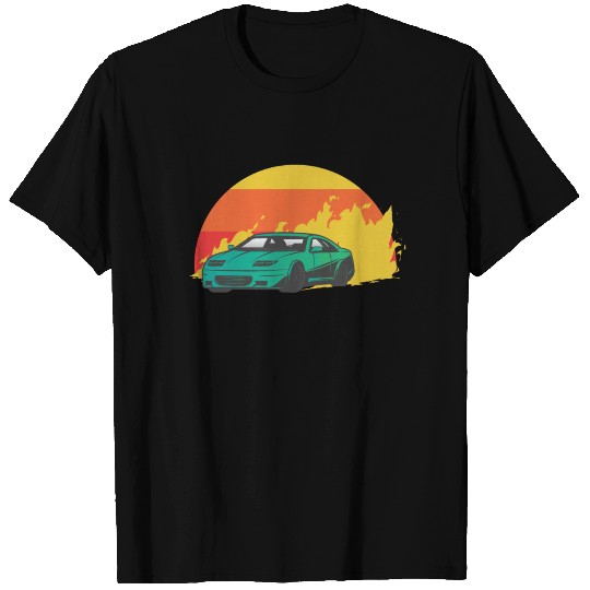 Retro Racecar Vintage Sunset Race Car Driver T Shirts