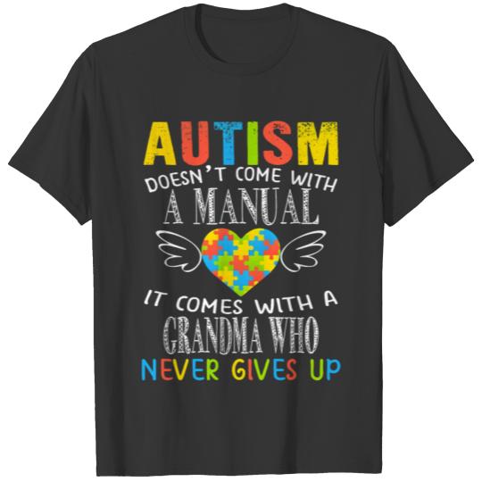 Autism Autism Awareness Gift for Autism Grandma 10 T-shirt