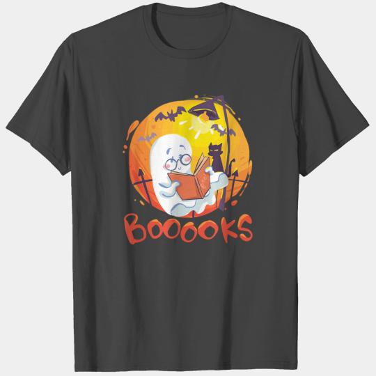 Booooks Ghost Funny Halloween Teacher Book Library T Shirts