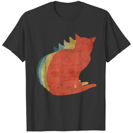 Cat Retro Vintage Color T-shirt