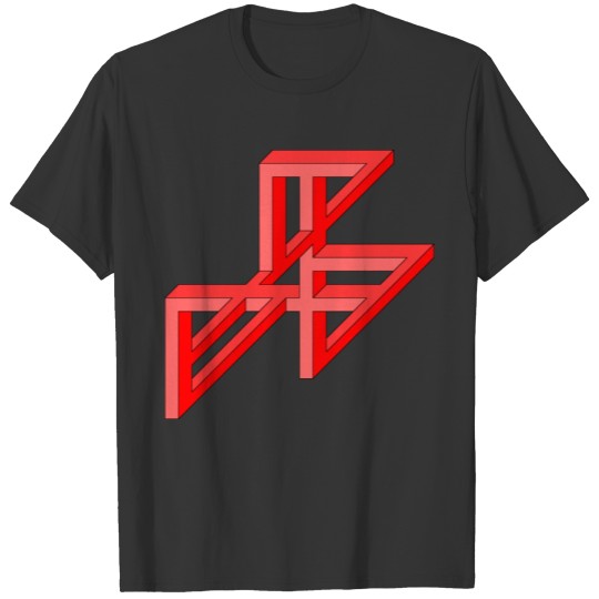 Squared Illusion 011 Red T-shirt