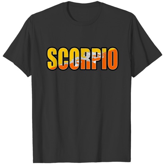 Scorpio Bhutanese Horoscope Heritage DNA Flag T-shirt