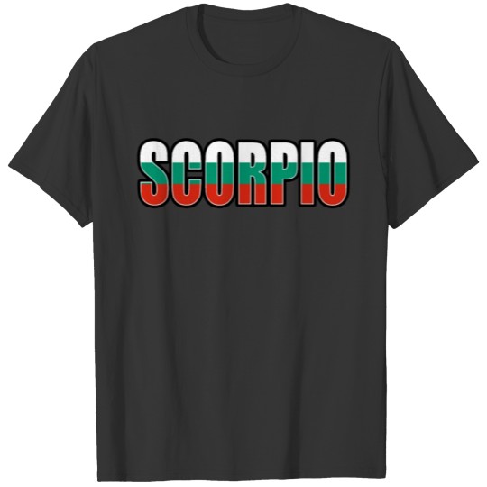 Scorpio Bulgarian Horoscope Heritage DNA Flag T-shirt