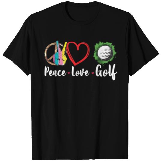 Peace Love Golf Sublimation T Shirts