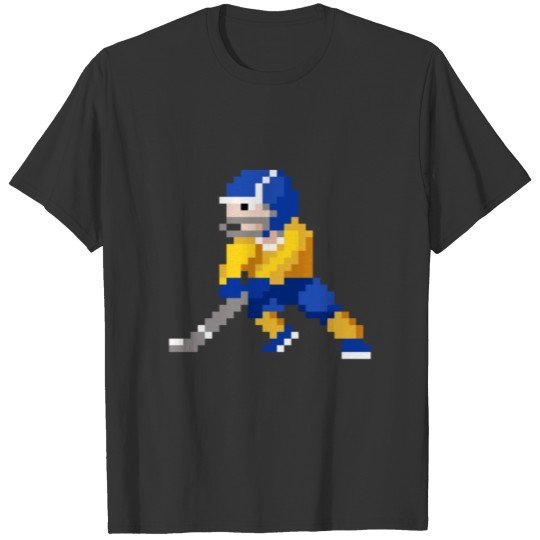 Retro 80s Video Game Pixel Art Ice Hockey Player T-shirt