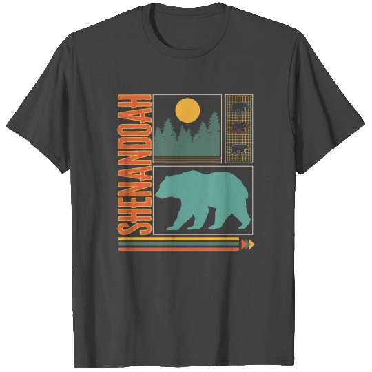 Shenandoah National Park T Shirts, Retro Bear