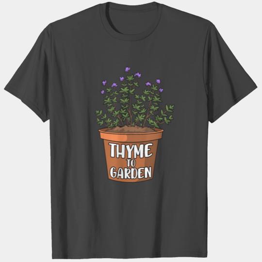 Funny Thyme Plant T Shirts, Garden Herb T Shirts, Funny