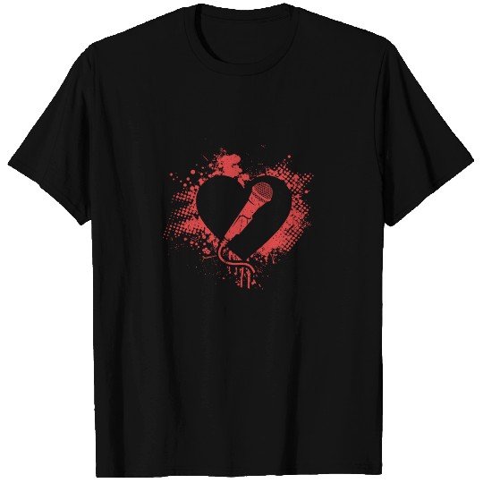 I Love Singing Singer Microphone Valentine's Day T Shirts