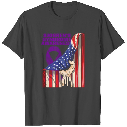 Sjogren's Syndrome Survivor American Warrior T Shirts
