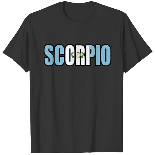 Scorpio Guatemalan Horoscope Heritage DNA Flag T-shirt