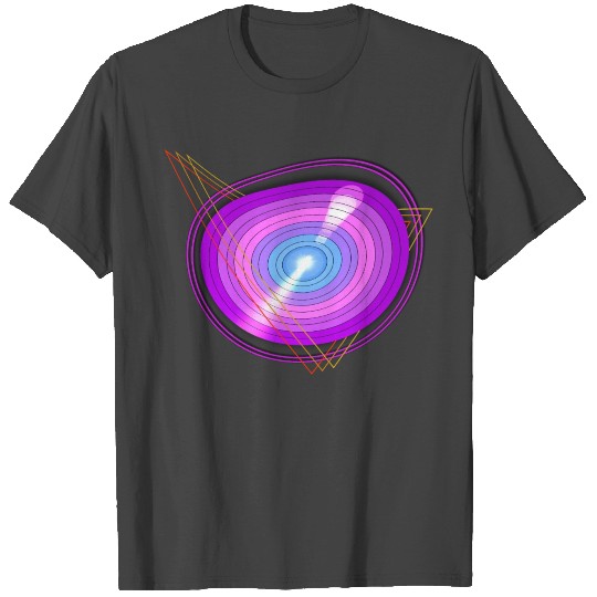Vinyl record bended in 70s 80s music style T Shirts