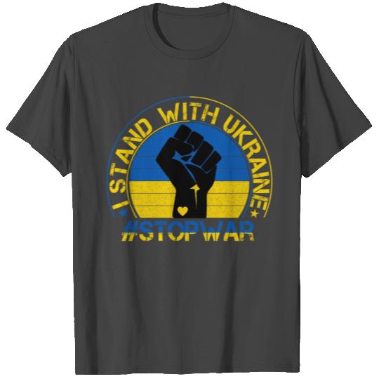 I Stand With Ukraine Vintage T Shirts, I Support Uk