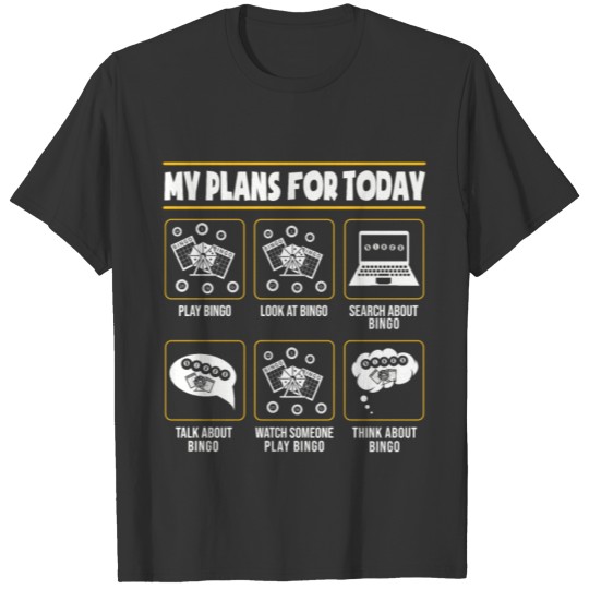 My Plans For Today Funny Lucky T-shirt