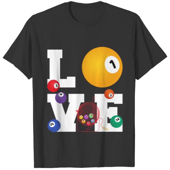 LoVe Funny Lucky Gambling T-shirt