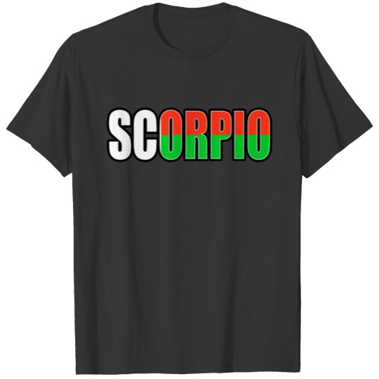 Scorpio Malagasy Horoscope Heritage DNA Flag T-shirt