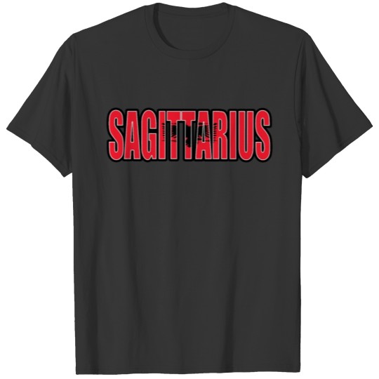 Sagittarius Albanian Horoscope Heritage DNA Flag T-shirt