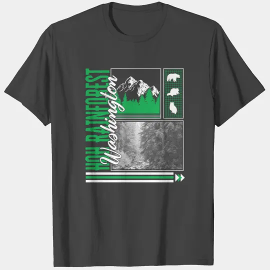 Hoh Rain Forest National Park, Olympic Washington T Shirts