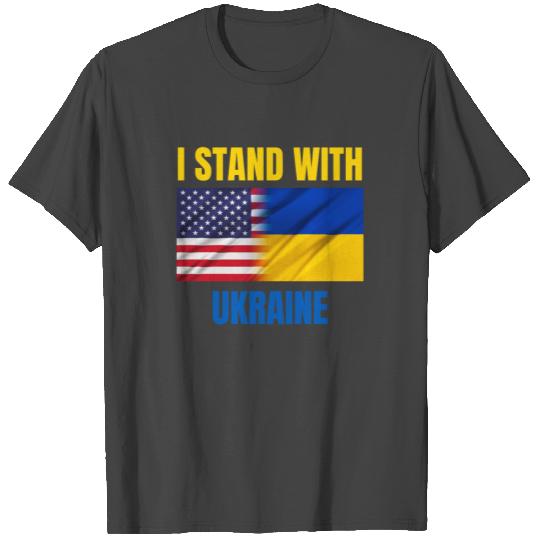 I Stand With Ukraine Vintage Ukraine Flag T Shirts