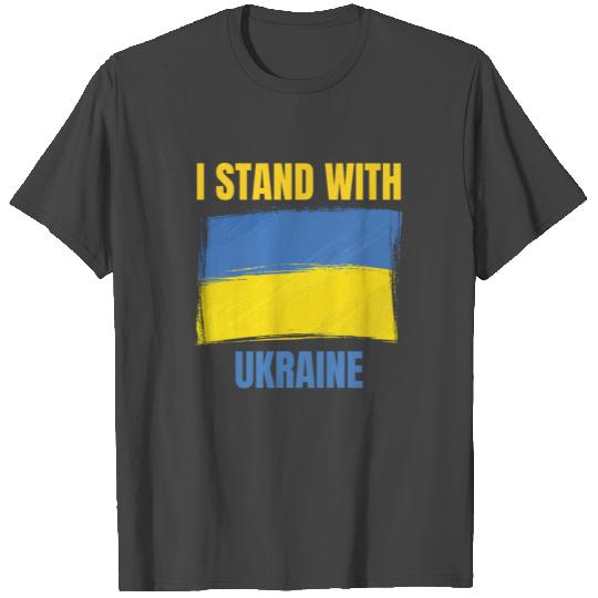 I Stand With Ukraine Vintage Ukraine Flag T Shirts