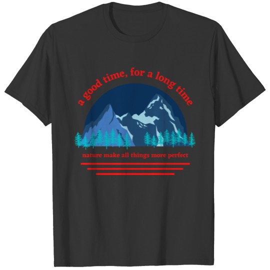 Blue Illustrated Night Tree View T-shirt