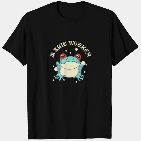 Magic Worker Frog Cottagecore Aesthetic T Shirts