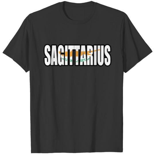 Sagittarius Cypriot Horoscope Heritage DNA Flag T-shirt