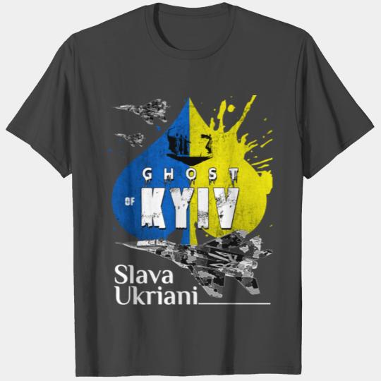 Ghost Of Kyiv Ukraine SLAVA UKRIANI Support with a T Shirts