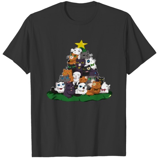 Black Cat Kitty Christmas cat Christmas tree Kitte T-shirt