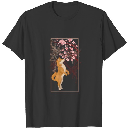 Shiba Inu Sakura Cherry Blossoms Japanese Dog Love T Shirts