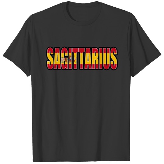 Sagittarius Spaniard Horoscope Heritage DNA Flag T-shirt
