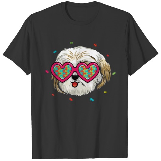 Cute Dog Puzzle Special Autism Awareness T-shirt