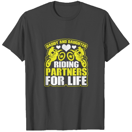Daddy Daughter Riding Partners For Life Biker T Shirts