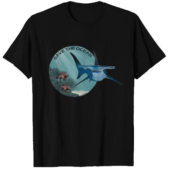 Save the Ocean - Hammerhead Shark coloured T Shirts
