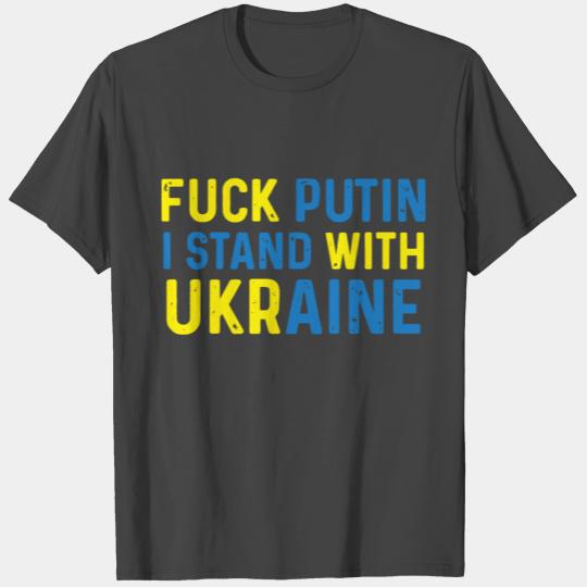 Fvck Putin Ukraine Flag T Shirts