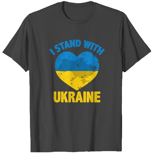 Support Ukrainian Flag I Stand With Ukraine T Shirts