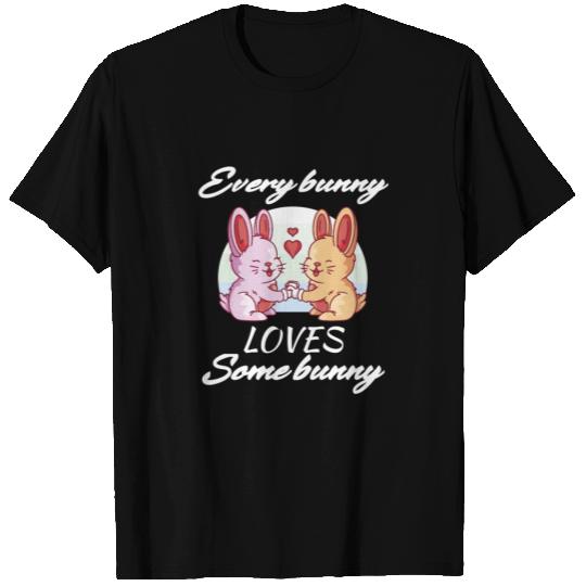 Bunny Couple Love Heart Peace Easter Lovers T Shirts