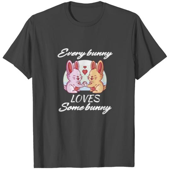 Bunny Couple Love Heart Peace Easter Lovers T Shirts