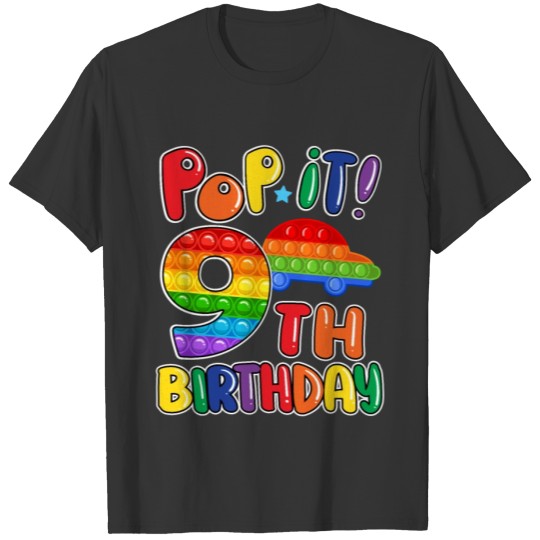 Car Pop It Happy 9th Birthday Nine Cute Car T Shirts