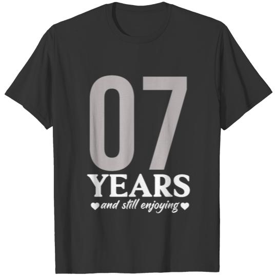 7th Wedding Anniversary 7 Year Marriage Romantic M T-shirt