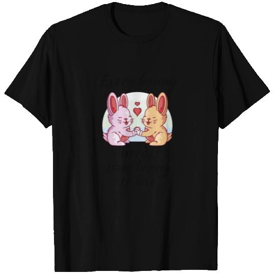 Bunny Couple Love Heart Easter Lovers T Shirts