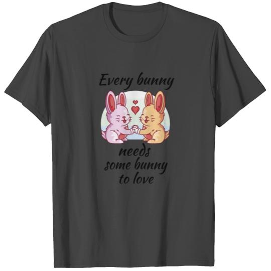 Bunny Couple Love Heart Easter Lovers T Shirts