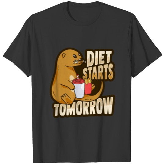 Anti Diet Design for a Sea Otter Lover T-shirt