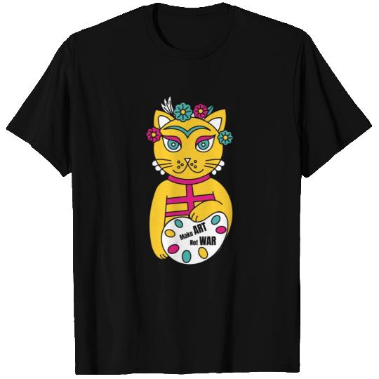 Frida Kahlo Cat T Shirts