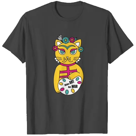 Frida Kahlo Cat T Shirts