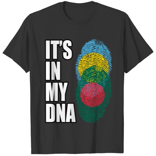 Palauan And Bangladeshi Vintage Heritage DNA Flag T-shirt